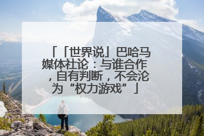 「世界说」巴哈马媒体社论：与谁合作，自有判断，不会沦为“权力游戏”