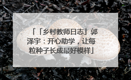 「乡村教师日志」郭泽宇：开心助学，让每粒种子长成最好模样