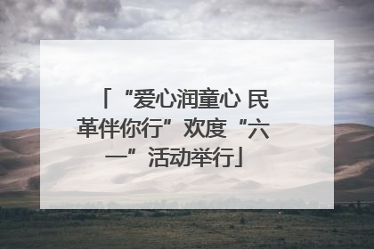 “爱心润童心 民革伴你行”欢度“六一”活动举行