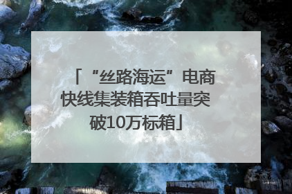 “丝路海运”电商快线集装箱吞吐量突破10万标箱