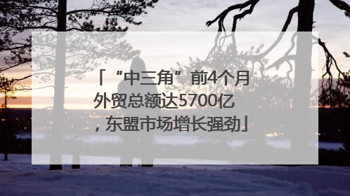 “中三角”前4个月外贸总额达5700亿，东盟市场增长强劲