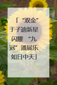 “双金”于子迪新星闪耀 “九冠”潘展乐如日中天