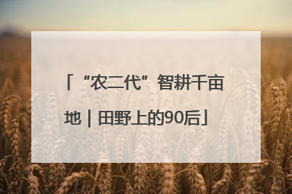 “农二代”智耕千亩地｜田野上的90后