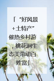 “好风景+土特产”催热乡村游，桃花涧生态美带动百姓富