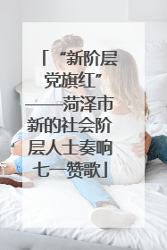 “新阶层 党旗红”——菏泽市新的社会阶层人士奏响七一赞歌