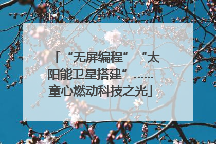 “无屏编程”“太阳能卫星搭建”……童心燃动科技之光