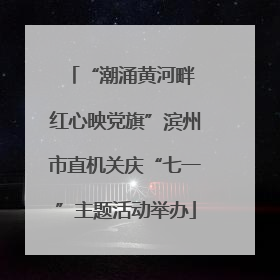 “潮涌黄河畔 红心映党旗”滨州市直机关庆“七一”主题活动举办