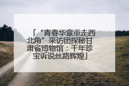 “青春华章重走西北角”采访团探秘甘肃省博物馆：千年珍宝诉说丝路辉煌