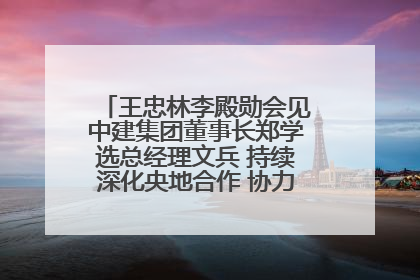 王忠林李殿勋会见中建集团董事长郑学选总经理文兵 持续深化央地合作 协力推动支点建设
