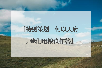 特别策划｜何以天府，我们用粮食作答