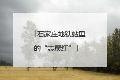 石家庄地铁站里的“志愿红”