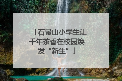 石景山小学生让千年茶香在校园焕发“新生”