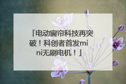 电动窗帘科技再突破！科创者首发mini无刷电机！