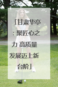 甘肃华亭：聚匠心之力 高质量发展迈上新台阶