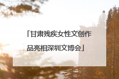甘肃残疾女性文创作品亮相深圳文博会