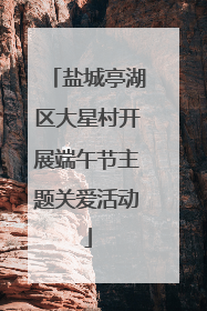 盐城亭湖区大星村开展端午节主题关爱活动