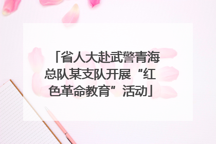 省人大赴武警青海总队某支队开展“红色革命教育”活动