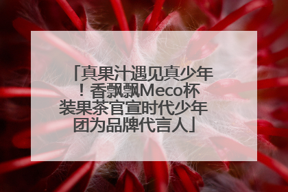 真果汁遇见真少年！香飘飘Meco杯装果茶官宣时代少年团为品牌代言人