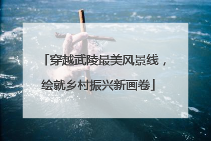 穿越武陵最美风景线，绘就乡村振兴新画卷