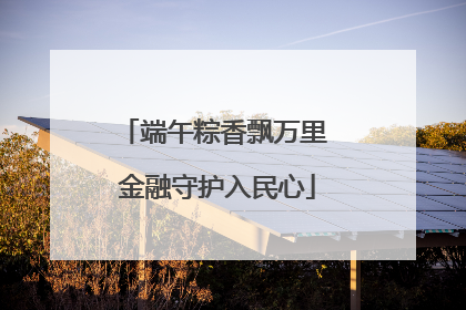 端午粽香飘万里 金融守护入民心