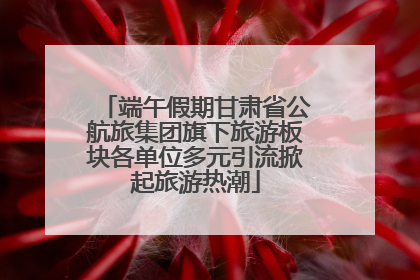 端午假期甘肃省公航旅集团旗下旅游板块各单位多元引流掀起旅游热潮