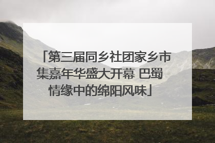 第三届同乡社团家乡市集嘉年华盛大开幕 巴蜀情缘中的绵阳风味