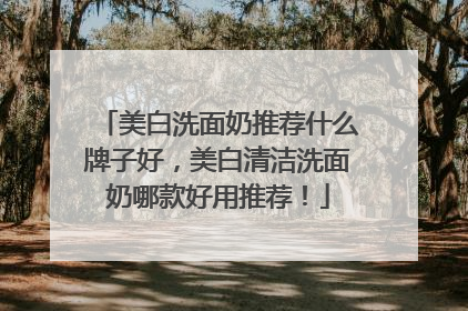 美白洗面奶推荐什么牌子好，美白清洁洗面奶哪款好用推荐！