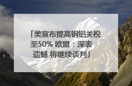 美宣布提高钢铝关税至50% 欧盟：深表遗憾 将继续谈判