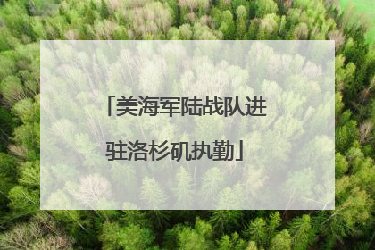 美海军陆战队进驻洛杉矶执勤