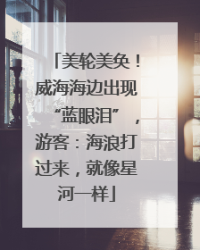 美轮美奂！威海海边出现“蓝眼泪”，游客：海浪打过来，就像星河一样