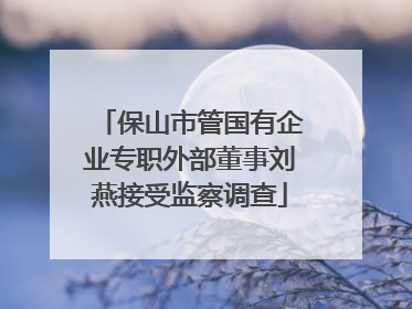 保山市管国有企业专职外部董事刘燕接受监察调查