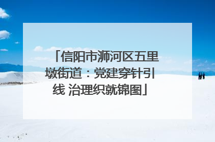 信阳市浉河区五里墩街道：党建穿针引线 治理织就锦图