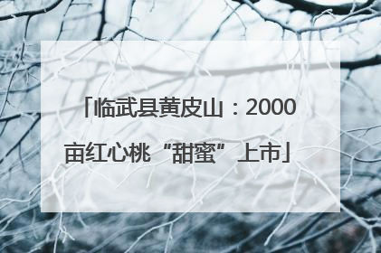 临武县黄皮山：2000亩红心桃“甜蜜”上市