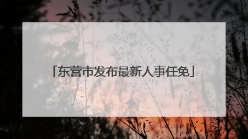 东营市发布最新人事任免