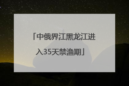 中俄界江黑龙江进入35天禁渔期