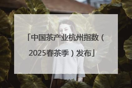 中国茶产业杭州指数（2025春茶季）发布