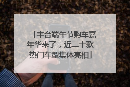 丰台端午节购车嘉年华来了，近二十款热门车型集体亮相