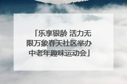 乐享银龄 活力无限万象春天社区举办中老年趣味运动会