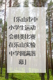 乐山市中小学生运动会棋类比赛在乐山实验中学圆满落幕