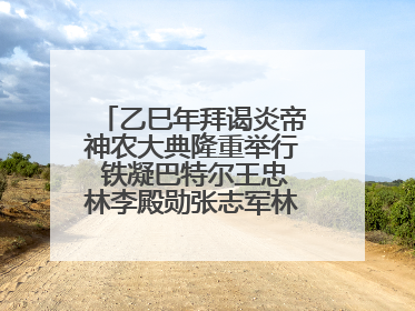 乙巳年拜谒炎帝神农大典隆重举行 铁凝巴特尔王忠林李殿勋张志军林中森等出席 孙伟主持