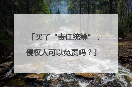 买了“责任统筹”，侵权人可以免责吗？