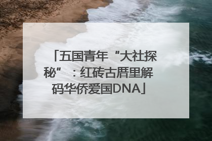 五国青年“大社探秘”：红砖古厝里解码华侨爱国DNA