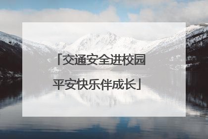 交通安全进校园 平安快乐伴成长