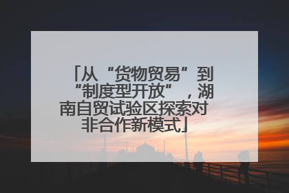 从“货物贸易”到“制度型开放”，湖南自贸试验区探索对非合作新模式