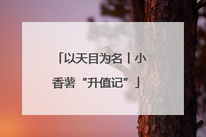 以天目为名丨小香薯“升值记”
