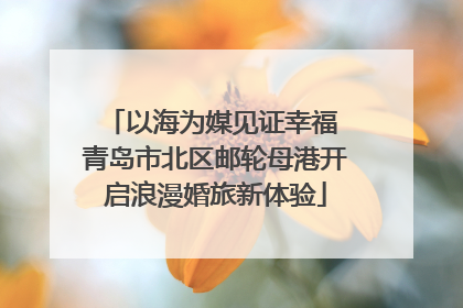 以海为媒见证幸福 青岛市北区邮轮母港开启浪漫婚旅新体验