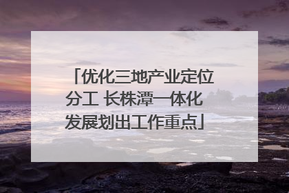 优化三地产业定位分工 长株潭一体化发展划出工作重点