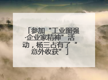 参加“工业图强·企业家精神”活动，杨三占有了“意外收获”