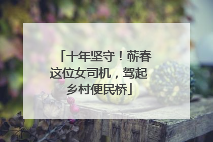 十年坚守！蕲春这位女司机，驾起乡村便民桥