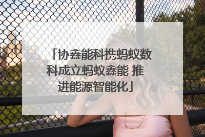 协鑫能科携蚂蚁数科成立蚂蚁鑫能 推进能源智能化
